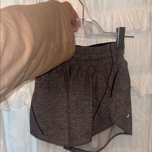 Lululemon Women's Heathered Black Athletic Shorts